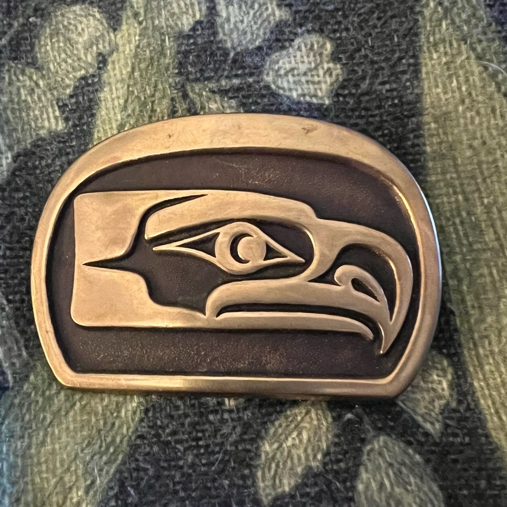Seattle Seahawks Gold and Black Belt Buckle